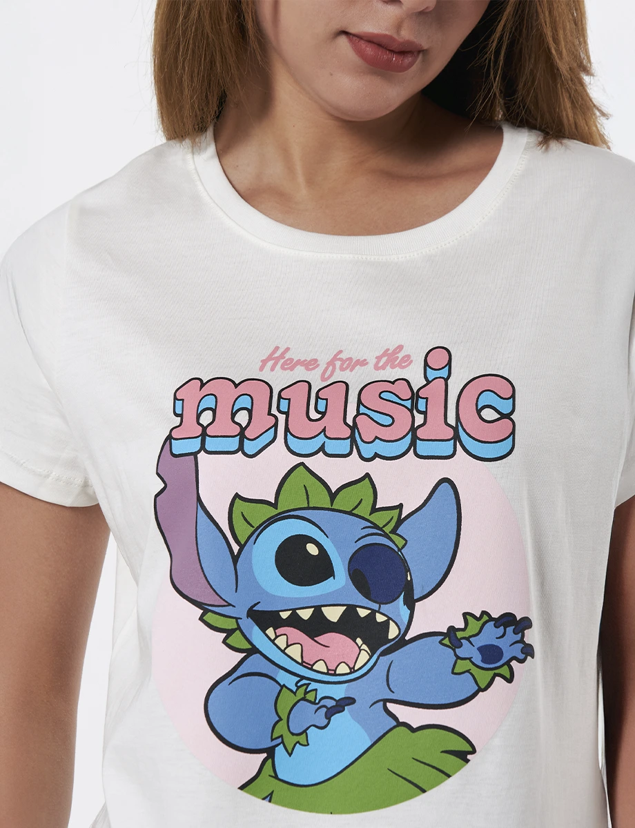 Camiseta Stitch Blanca