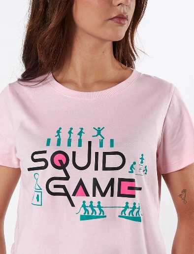 Camiseta Squid <em class="search-results-highlight">Game</em> Rosado