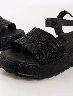 Sandalia Flat Negro Mujer – Comodidad y estilo para días cálidos.