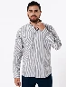 Camisa Rayas Blanco - Gris