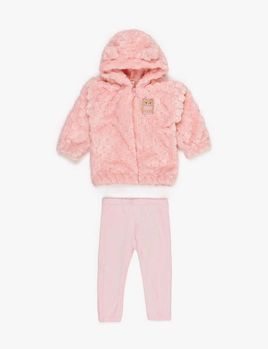 Conjunto Abrigo + Pantalón Rosa