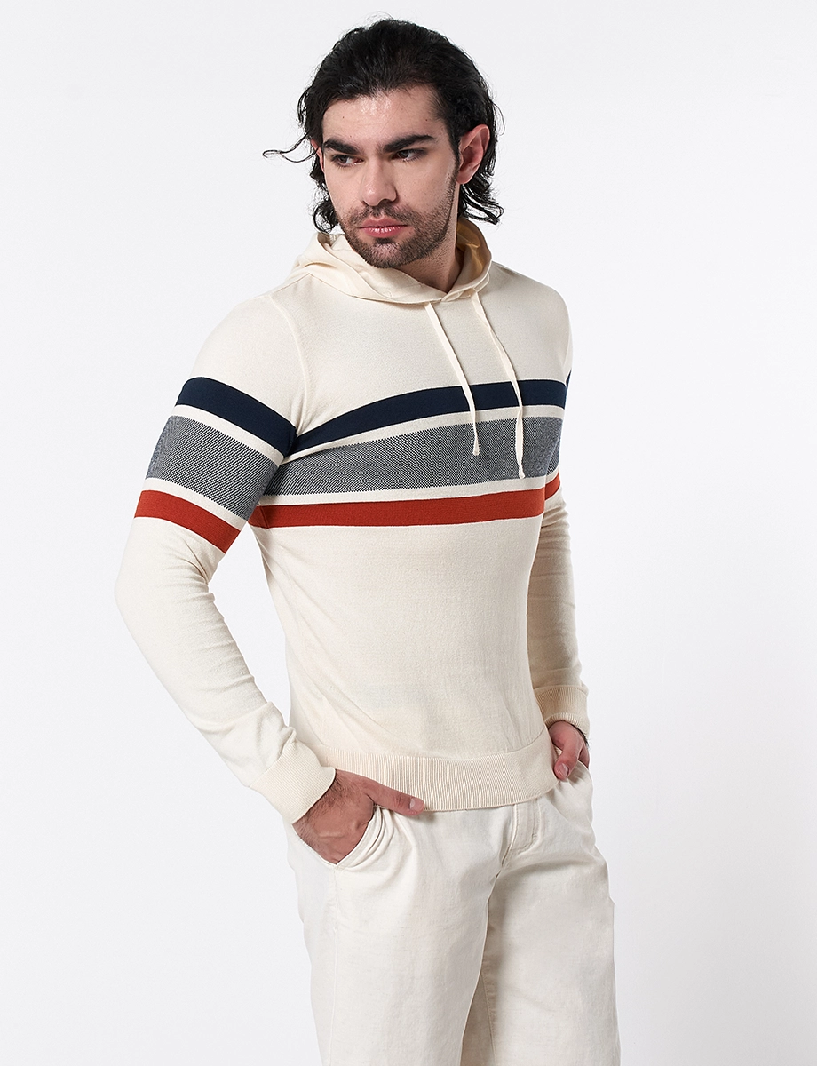 Sweater Capucha Crudo