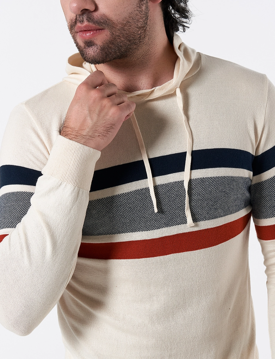 Sweater Capucha Crudo