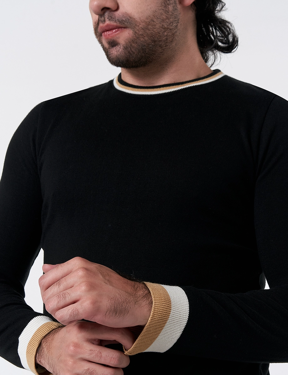 Sweater Rayas Negro