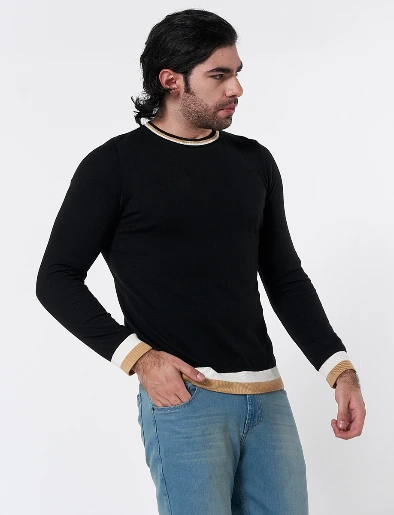 Sweater Rayas Negro