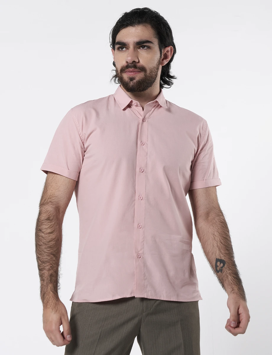 Camisa Manga Corta Rosada