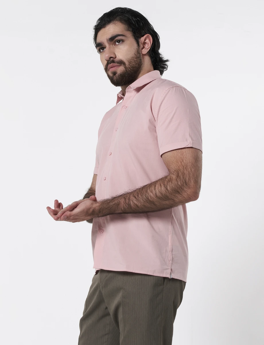 Camisa Manga Corta Rosada