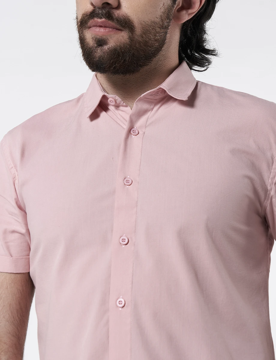 Camisa Manga Corta Rosada
