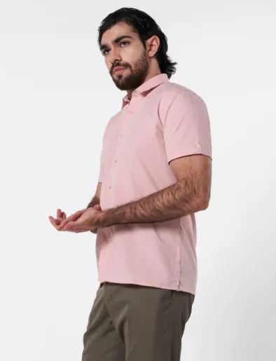 Camisa Manga Corta Rosada