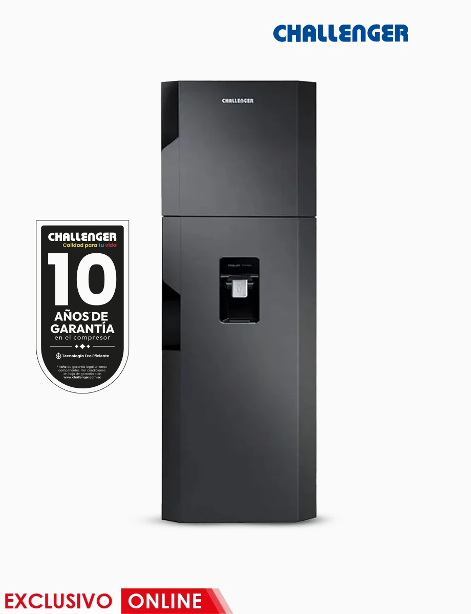 Refrigeradora No Frost 300 Litros con Dispensador Gris | Challenger
