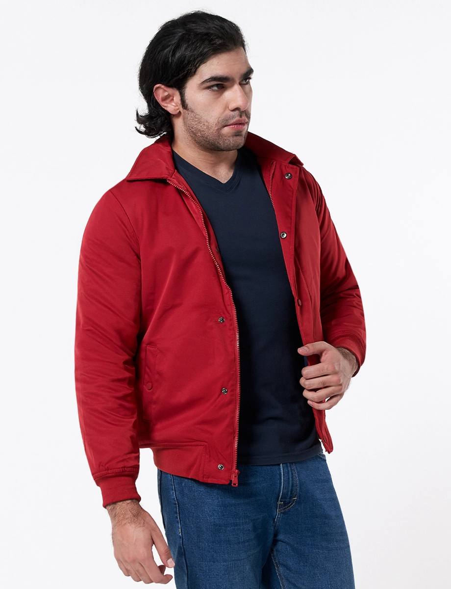 Chaqueta con Cremallera Rojo