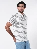 Camiseta Polo a Rayas Crudo