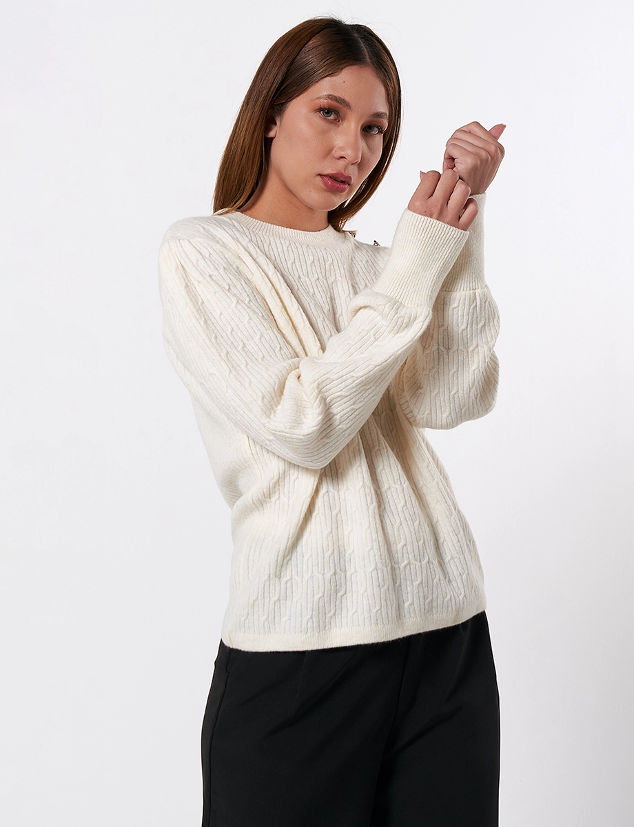 Sweater con Textura Crudo