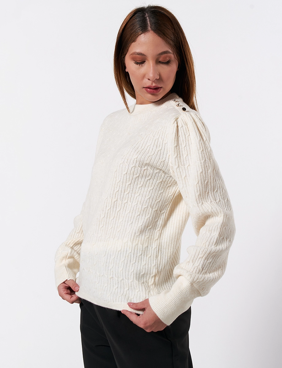 Sweater con Textura Crudo