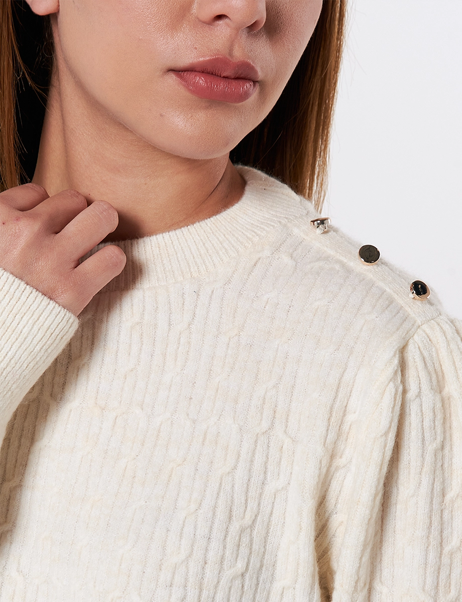 Sweater con Textura Crudo