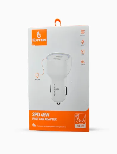 Cargador para Carro Carga Rápida Blanco | Baten