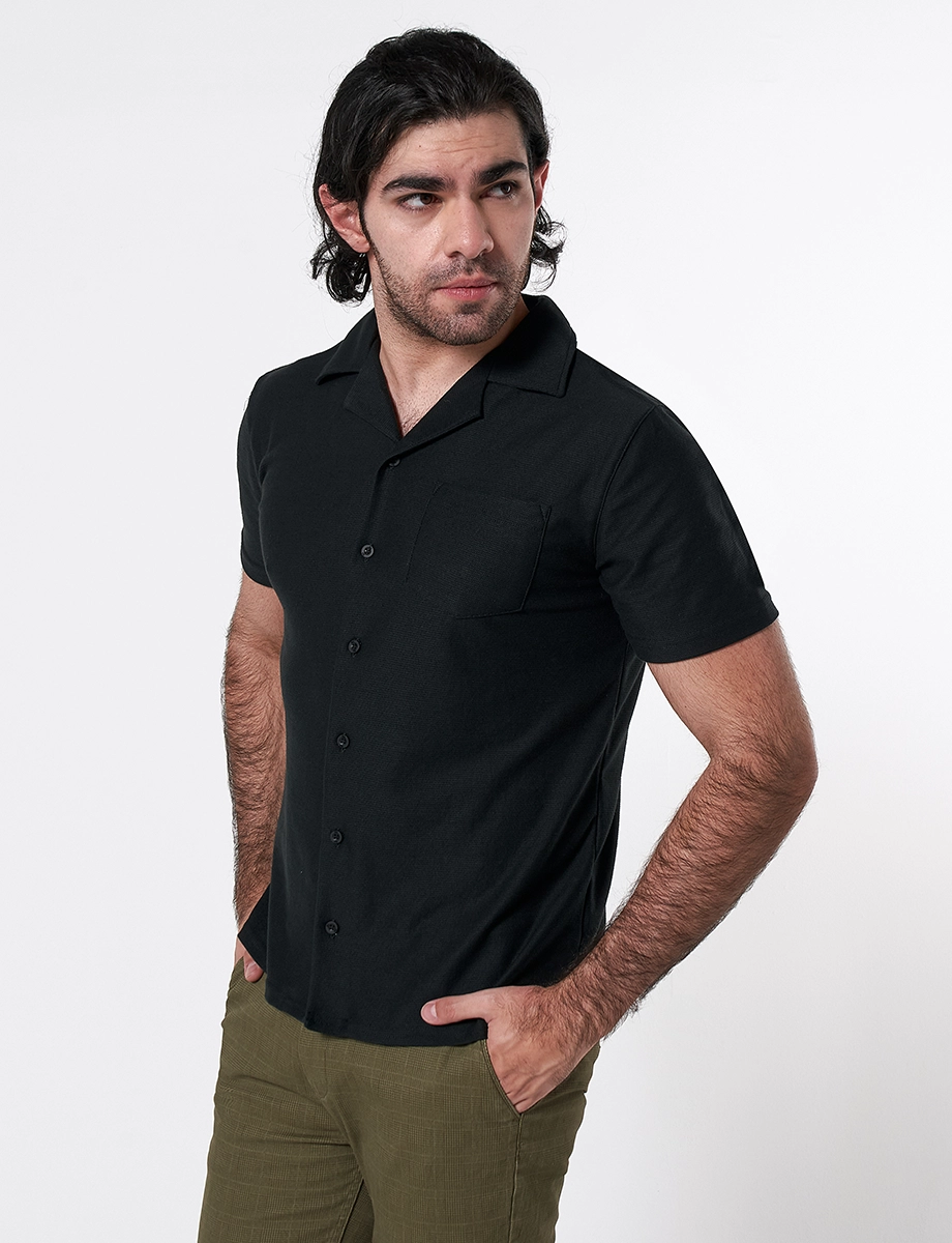 Camisa Textura Negro