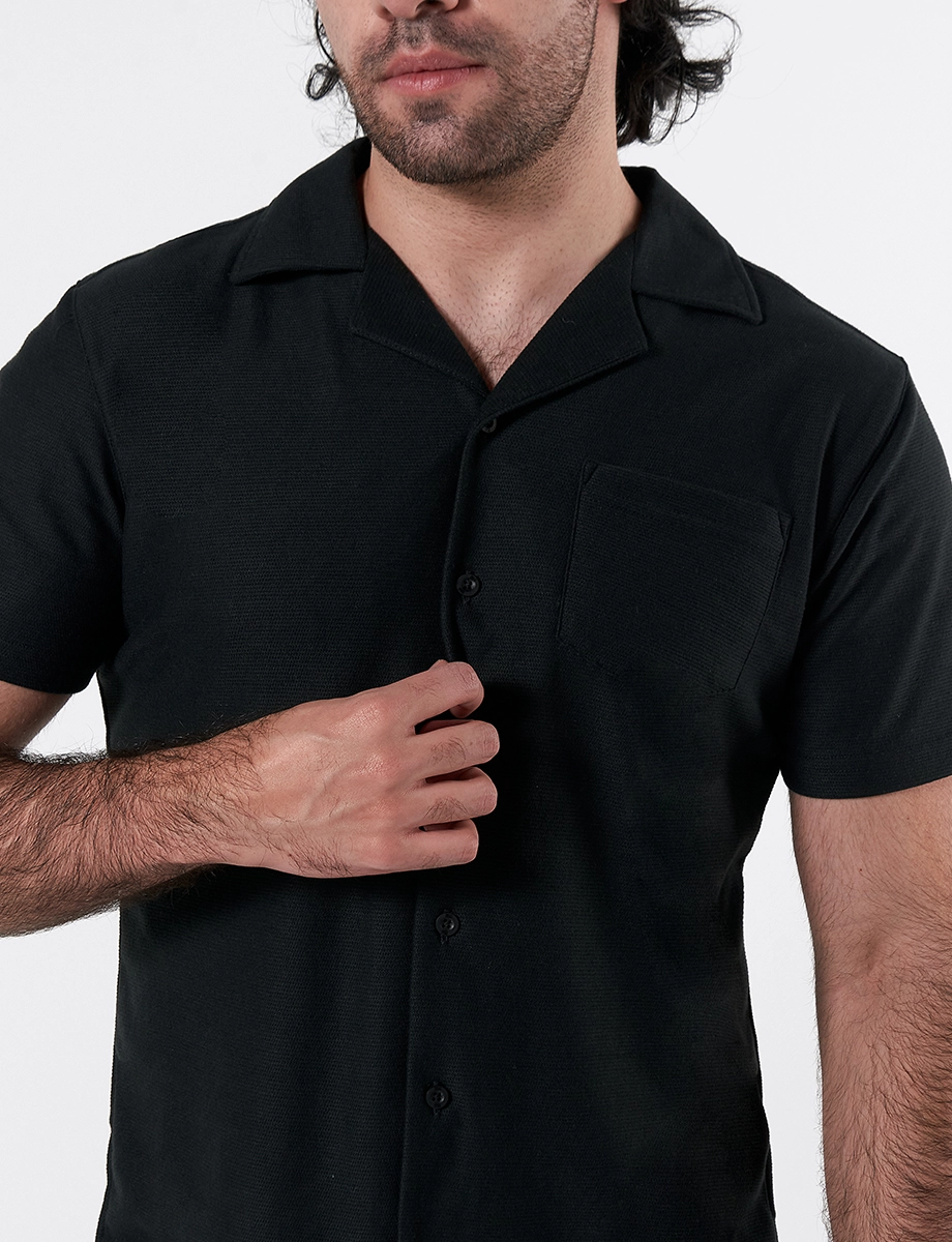 Camisa Textura Negro