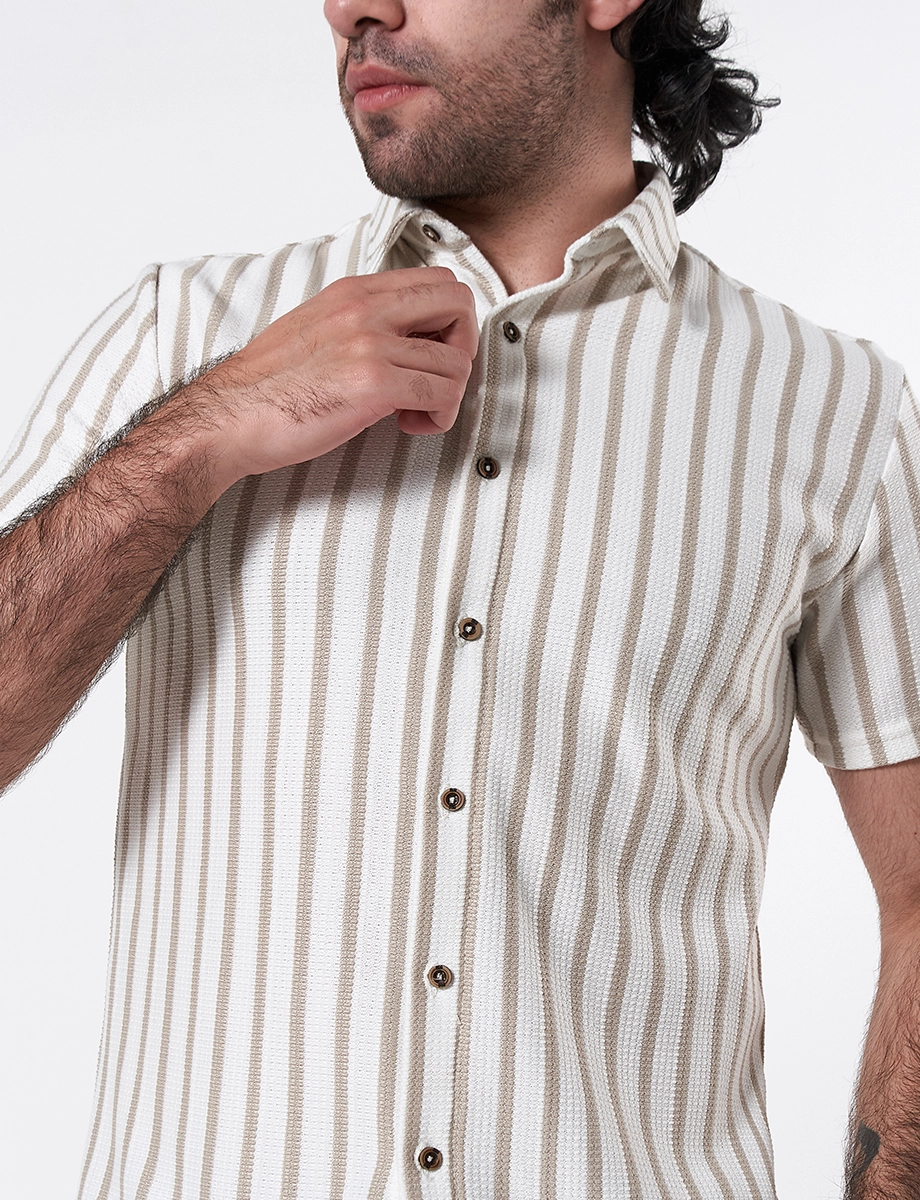 Camisa Textura Blanco