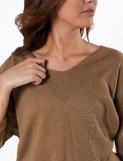 Buzo Escote en V Kaki