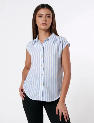 Top Rayas Azul/Blanco