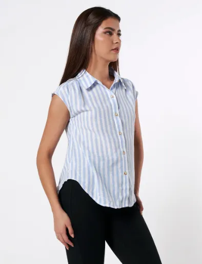 Top Rayas Azul/Blanco