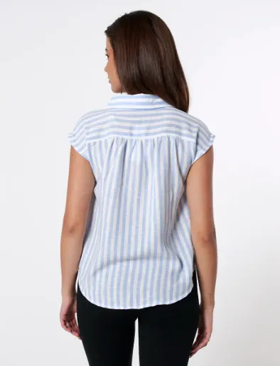 Top Rayas Azul/Blanco