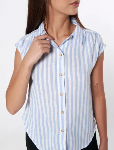 Top Rayas Azul/Blanco