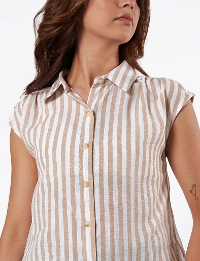 Blusa a Rayas Kaki