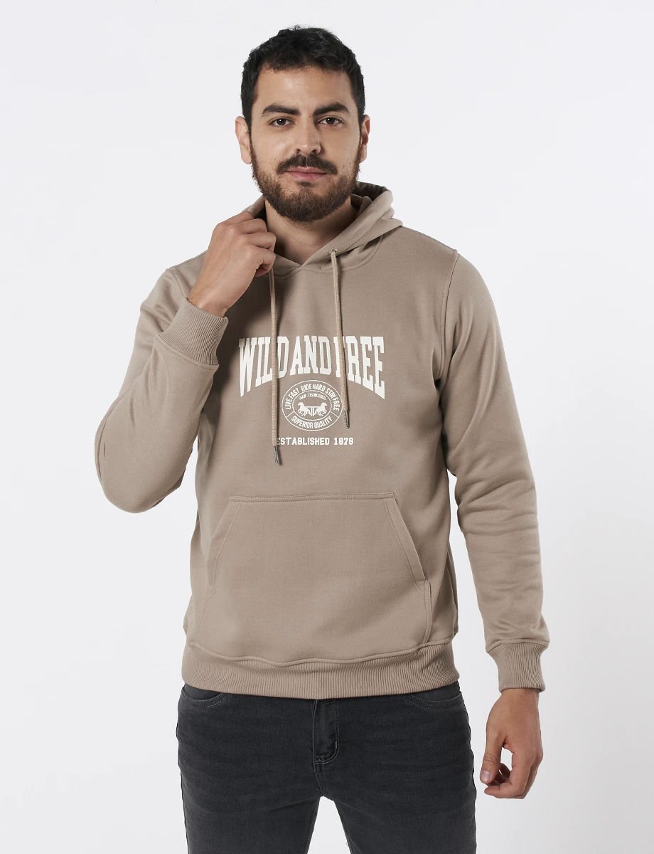 Chompa Estampada Café Claro