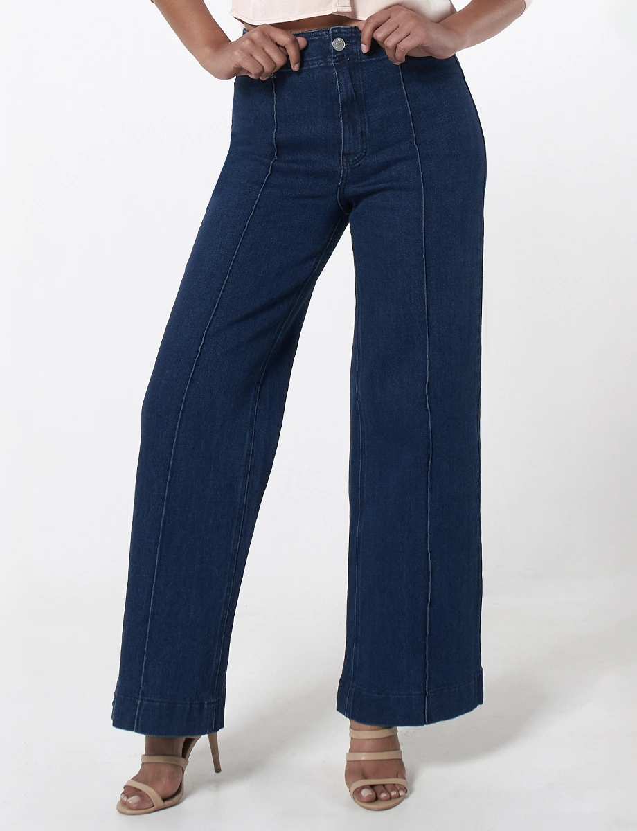 Jean Wide Leg Azul Oscuro