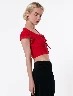 Blusa Botones Roja Valeria – Blusa llamativa con cierre frontal.