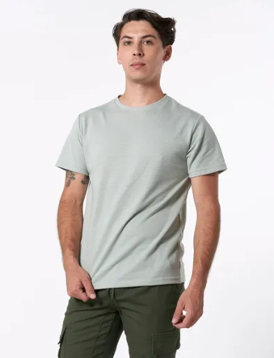 Camiseta Textura Verde Aceituna