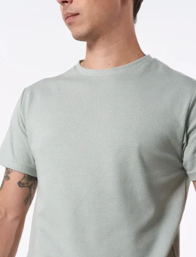 Camiseta Textura Verde Aceituna
