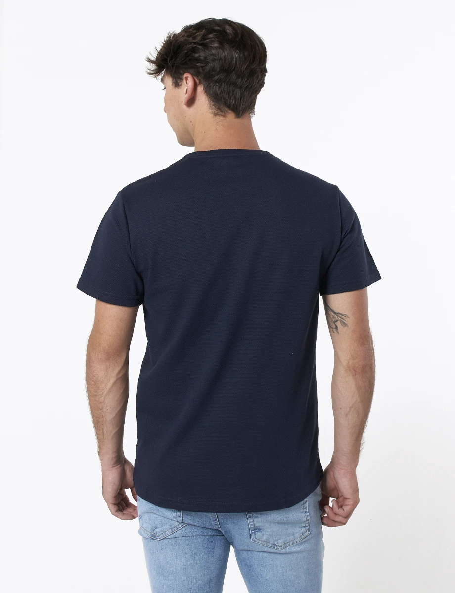 Camiseta Textura Azul Marino