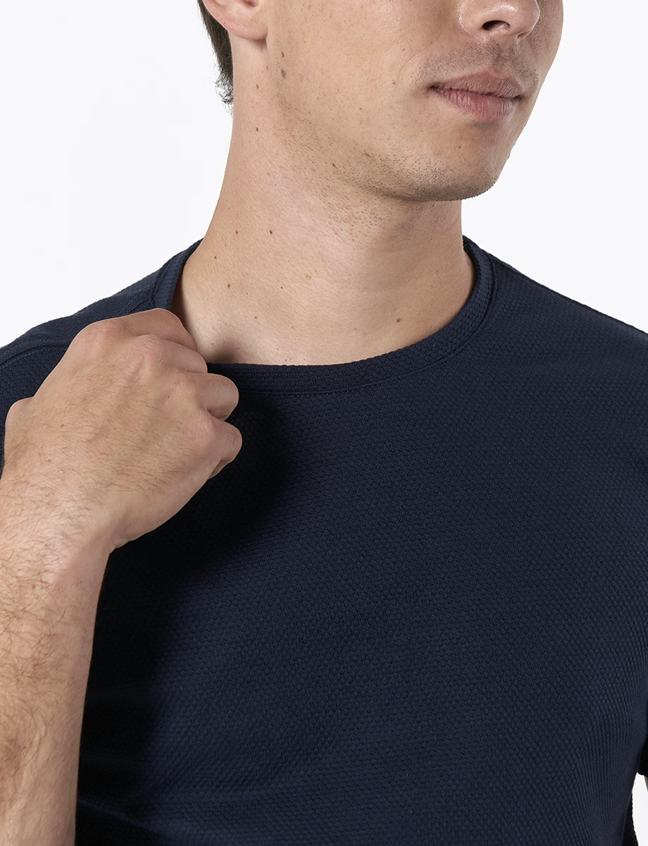 Camiseta Textura Azul Marino
