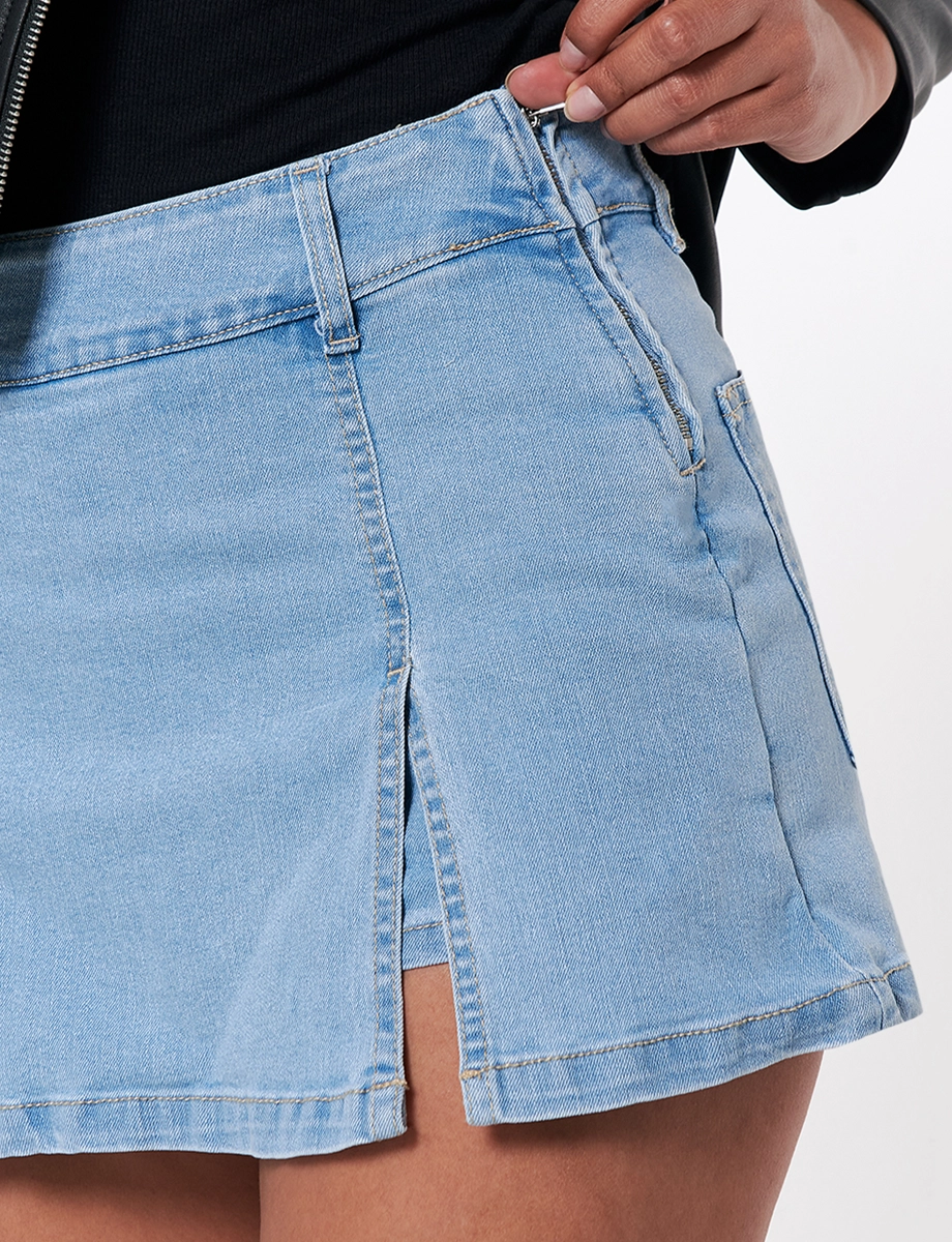 Falda Short Celeste