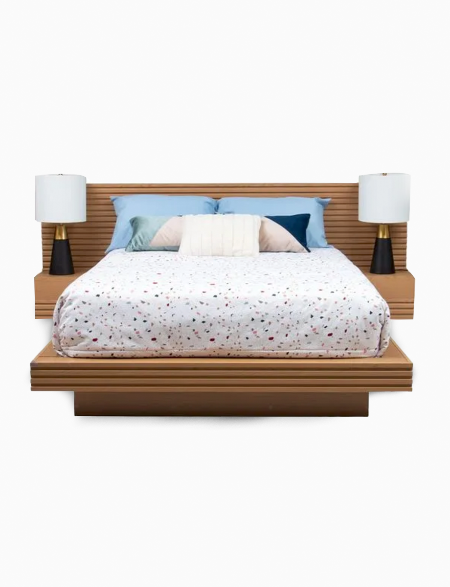Cama Samabaia Full 2 Plazas Roble | Muebles El Bosque