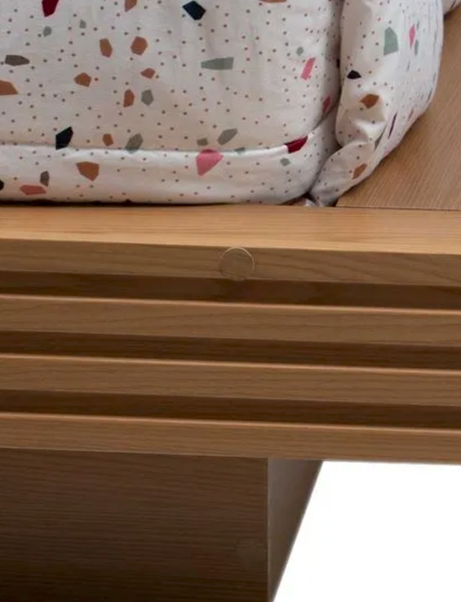 Cama Samabaia Full 2 Plazas Roble | Muebles El Bosque