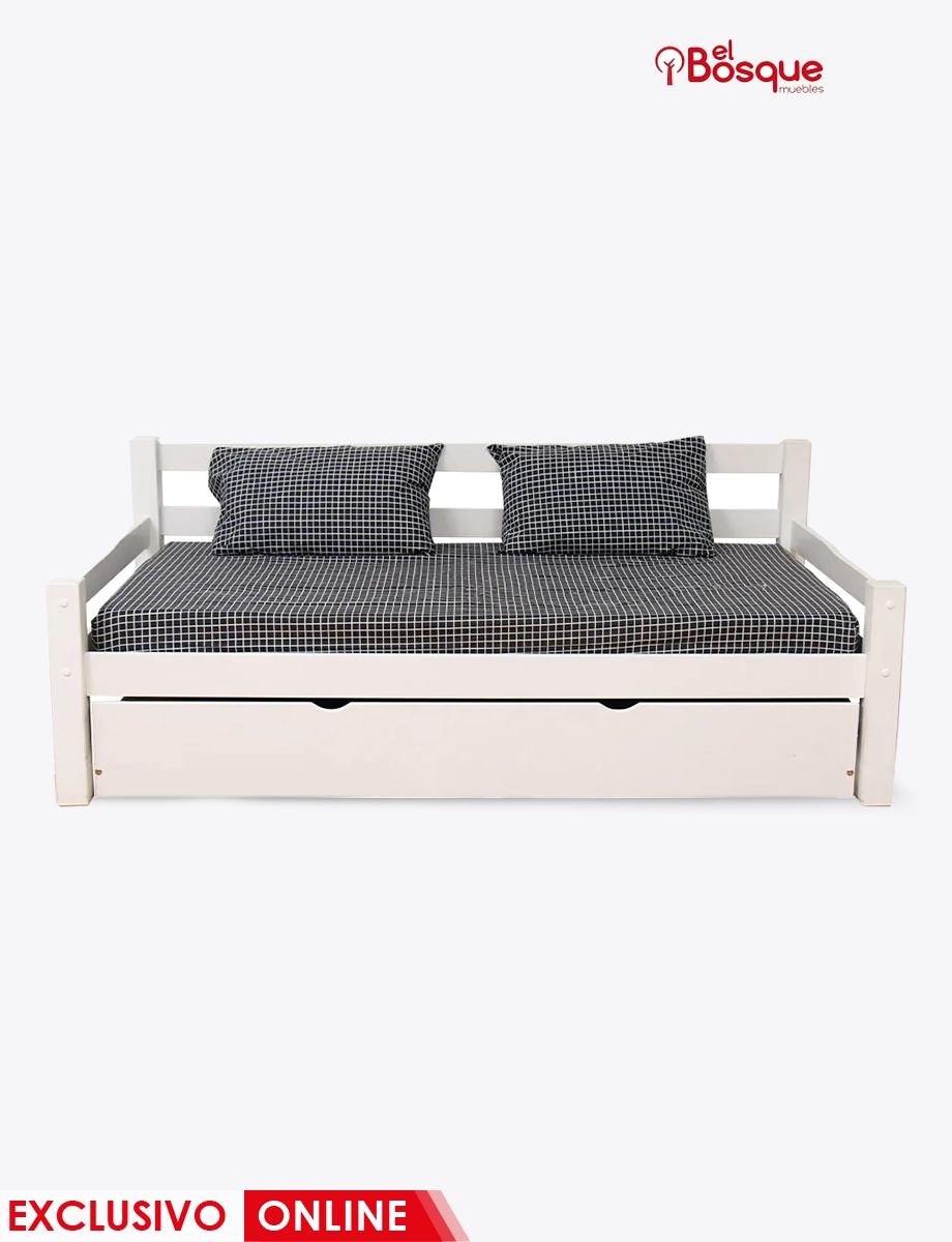 Bi-Cama Zoe Twin 1½ Plaza Blanco | Muebles El Bosque
