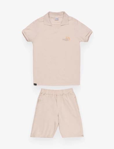 Conjunto Camiseta Polo + Bermuda Crudo