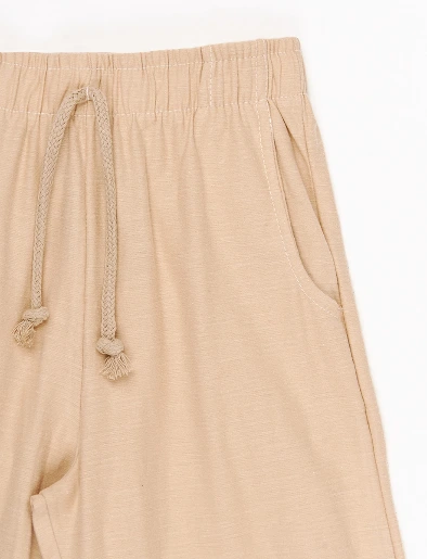 Pantalón Basta Ancha Beige