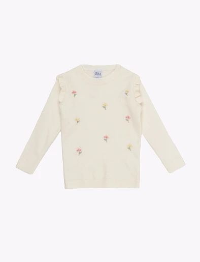 Sweater Bordado Crudo