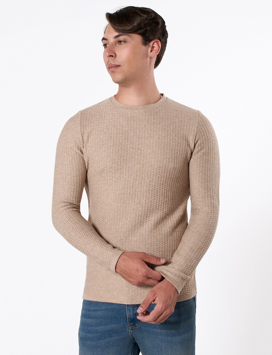 Sweater con Textura Habano