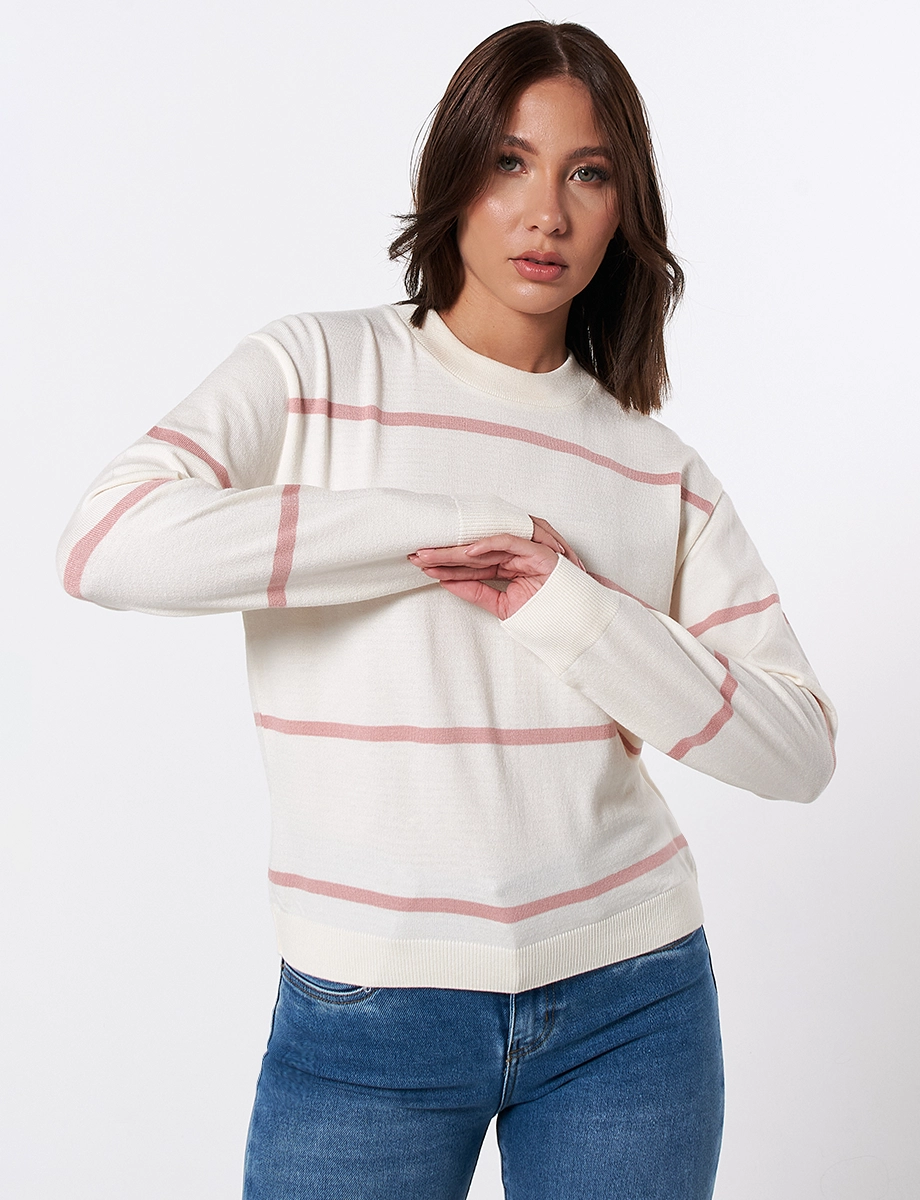 Sweater a Rayas Blanco