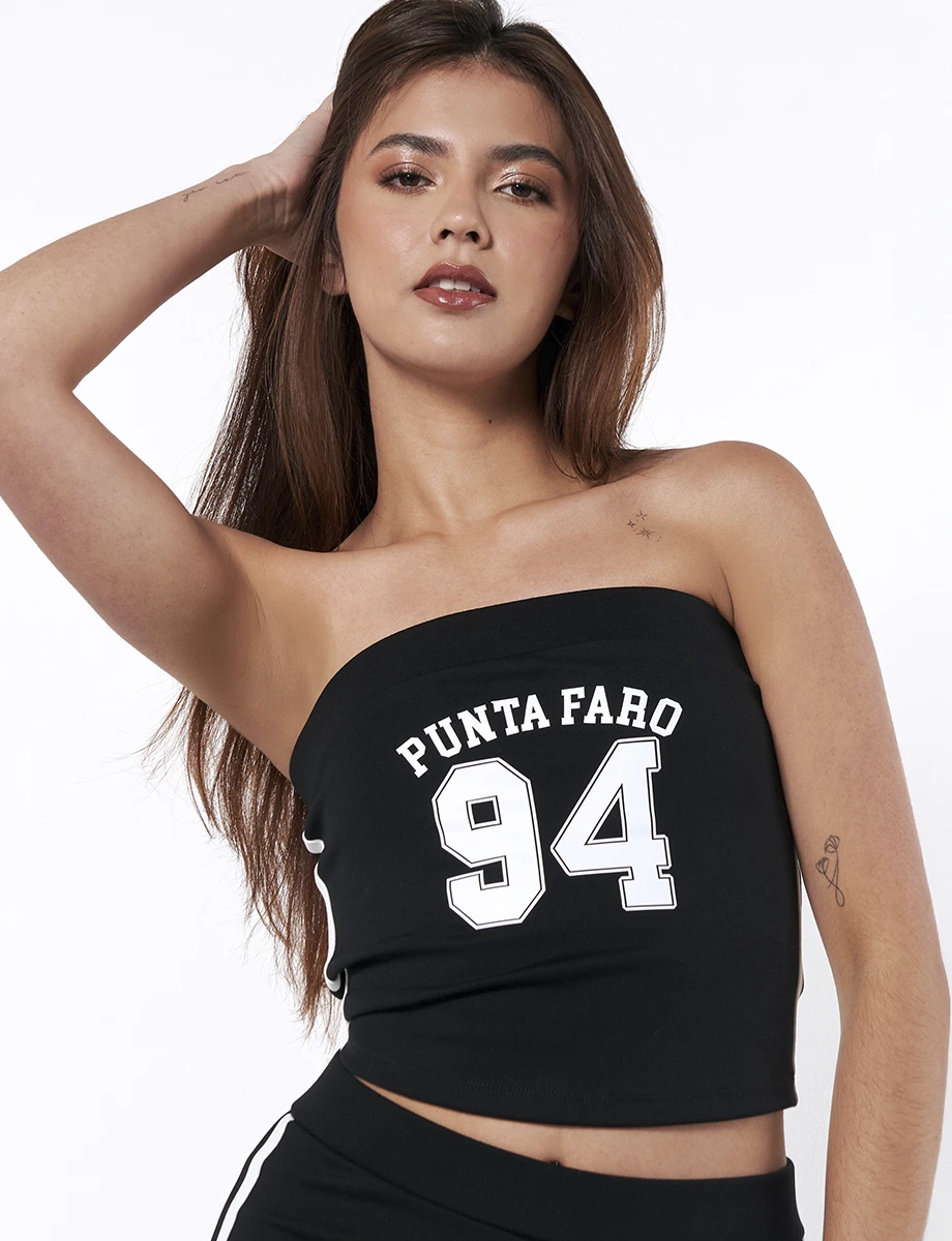 Crop Top Punta Faro 94 Negro