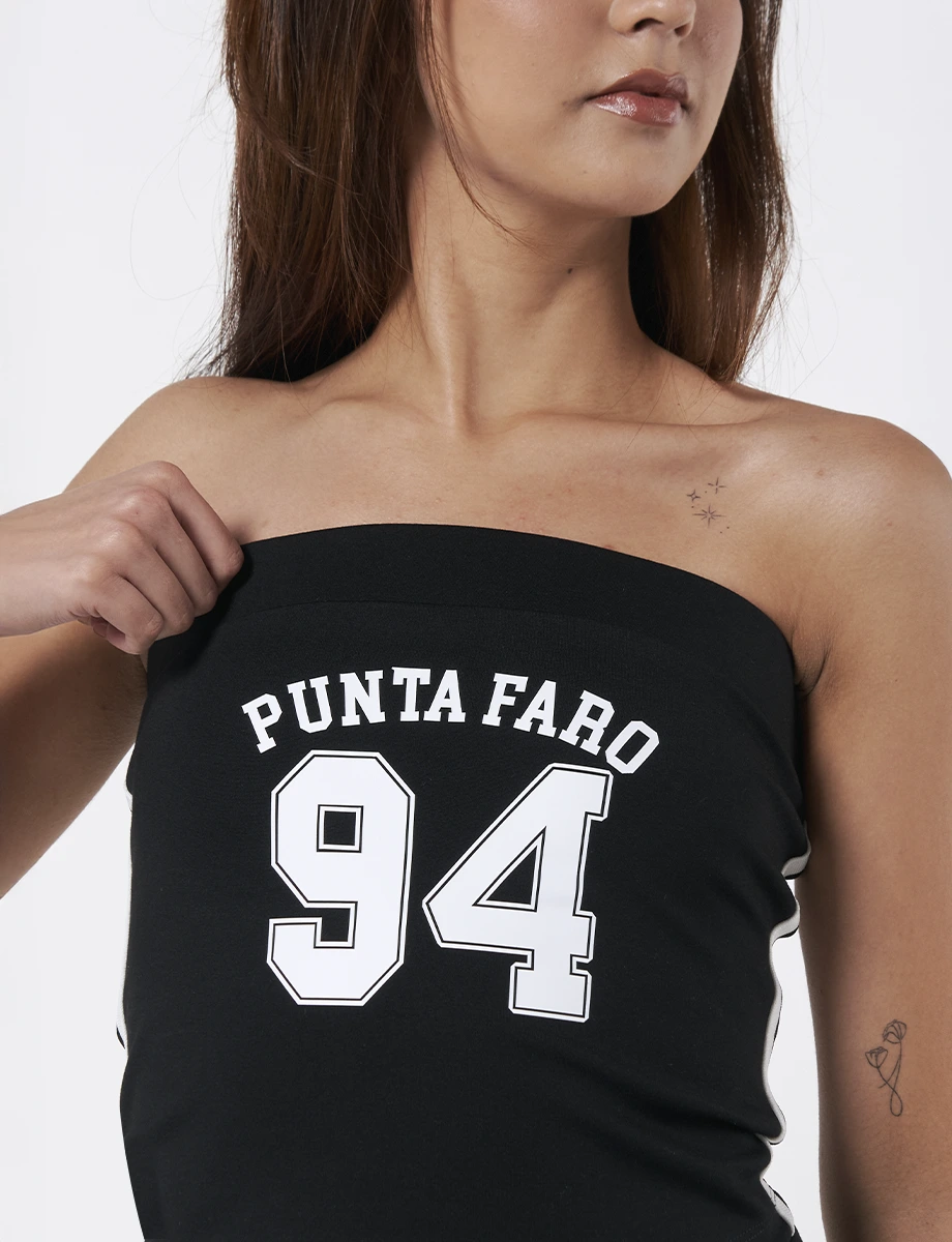 Crop Top Punta Faro 94 Negro