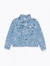 Chaqueta Denim Celeste con Flores Niña – Look floral moderno juvenil