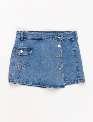 Falda Short Azul