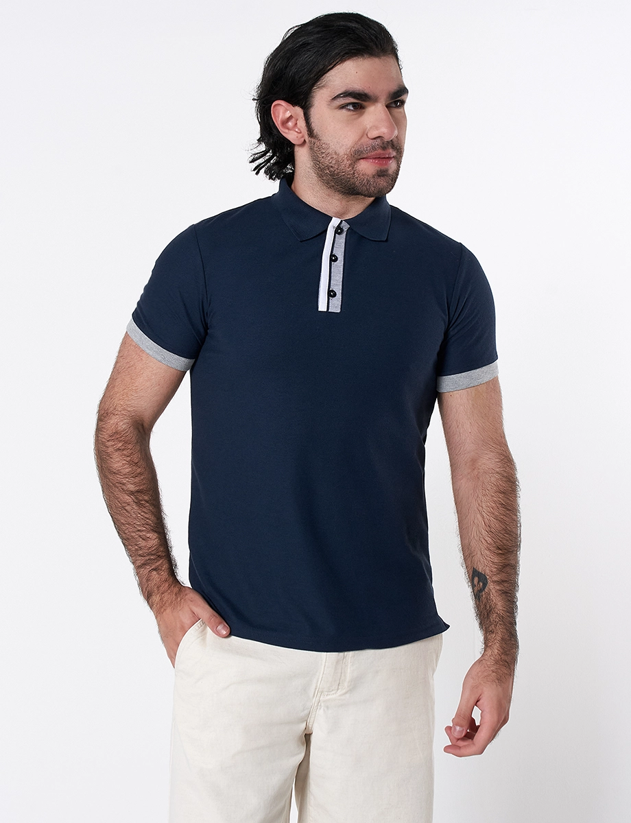 Camiseta Polo Azul Marino